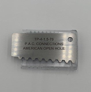 Gage, Profile TP-4-1.5-76, 2 3/8 - 3 1/2 PAC, 2 3/8-4 1/2 AOH, CET43 - 1.5 TPF, 4 TPI, V-0.076