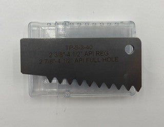 Gage, Profile TP-5-3-40, 2 3/8-4 1/2 REG, 3 1/2 & 4 1/2 FH, 3" TPF, 5 TPI, V-0.040