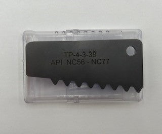 Gage, Profile TP-4-3-38, API NUMBERED CONNECTIONS #56-#84, 3" TPF, 4 TPI, V-0.038