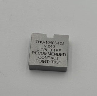 Standard, Thread Height THS-10403-RS - 5 Threads per Inch, 3.000 TPF, V-0.040, to be used with T034 Contact Point
