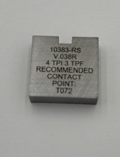 Standard, Thread Height THS-10383-RS - 4 Threads per Inch, 3.000 TPF, V-0.038, to be used with T072 Contact Point